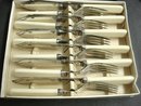 Fish Set - 12 Piece - Silver/Bone