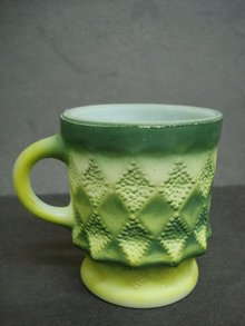 Art Deco Coffee Mug Green Colour