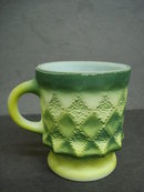 Art Deco Coffee Mug Green Colour