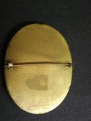 Victorian Porcelain Brooch Large