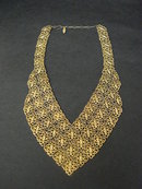 Unique Bib Necklace - Gold Tone