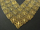 Unique Bib Necklace - Gold Tone