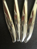 Set of Four Coffee Spoons SILVER FLOWERS