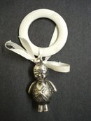 Silver Baby Rattle and Ring