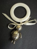 Silver Baby Rattle and Ring