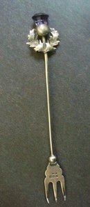 Sterling Fork Figural Scottish Thistle