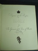 Reception Program to King George VI and Queen