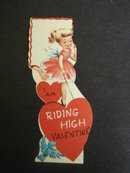 Figural Valentine Card - I am Riding High