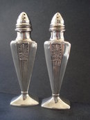 Silver Salt /Pepper Shakers Art Deco