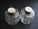Salt/Pepper Shakers Sterling Tops