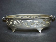 Fantastic Antique Silver Dish with Glass Liner