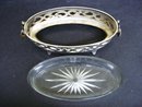 Fantastic Antique Silver Dish with Glass Liner