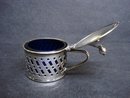 Silver Condiment Pot with Glass Liner