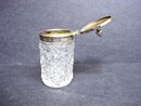 Mustard jar Cut Glass and Silver
