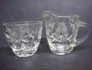 Pressed Glass Cream and Sugar Set