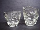 Pressed Glass Cream and Sugar Set