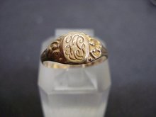 Antique Gold Signet Ring Monograms