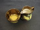 Cream and Sugar Set Copper Luster