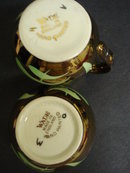 Cream and Sugar Set Copper Luster