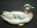 Porcelain Bird Figurine Colorful Duck