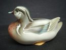 Porcelain Bird Figurine Colorful Duck