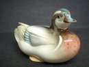 Porcelain Bird Figurine Colorful Duck