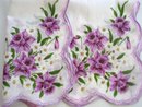 Handkerchief Hanky Purple and White