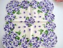Lovely Handkerchief Hanky Purple Violets