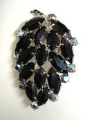 Jewelled Leaf Brooch