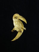 Jewelled Toucan Brooch Red Enamel