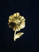 Fantastic Blue Flower Brooch Beautiful Enamel Blue/Gold