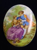 Romantic Porcelain Broach Courting