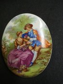 Romantic Porcelain Broach Courting