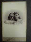 Victorian Cabinet Photo Two Young Girls