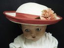 Very Pretty Child's Hat Ribbons and Roses