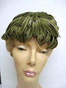 Figural Ladies Hat Green Velvet