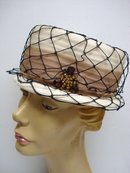 Elegant Ladies Hat with Rhinestone Brooch