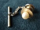 Pearl Tie Pin Tack - Cultured Pearl