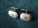 Antique Cuff Links Silver Tone