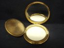 Marvelous Antique Powder Compact Gold Tone