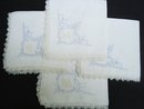 Set of 4 Napkins Lace / Cutwork/ Embroidery