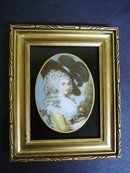 Miniature Reverse Painted Picture