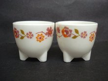Special Footed Vintage Egg Cups Pair Made in France