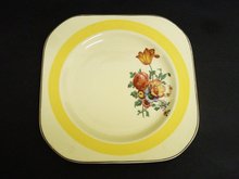 Wood's Floral Plate Ivory Ware