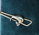 Sterling and Shell Tie Clip