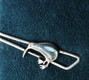 Sterling and Shell Tie Clip