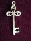 Gold Key Charm 10k Jewelled
