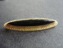 14k Gold Brooch Onyx and Seed Pearls