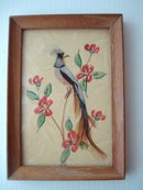 Folk Art Picture Water Colour / Feathers