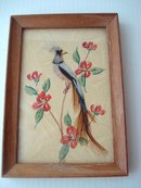 Folk Art Picture Water Colour / Feathers